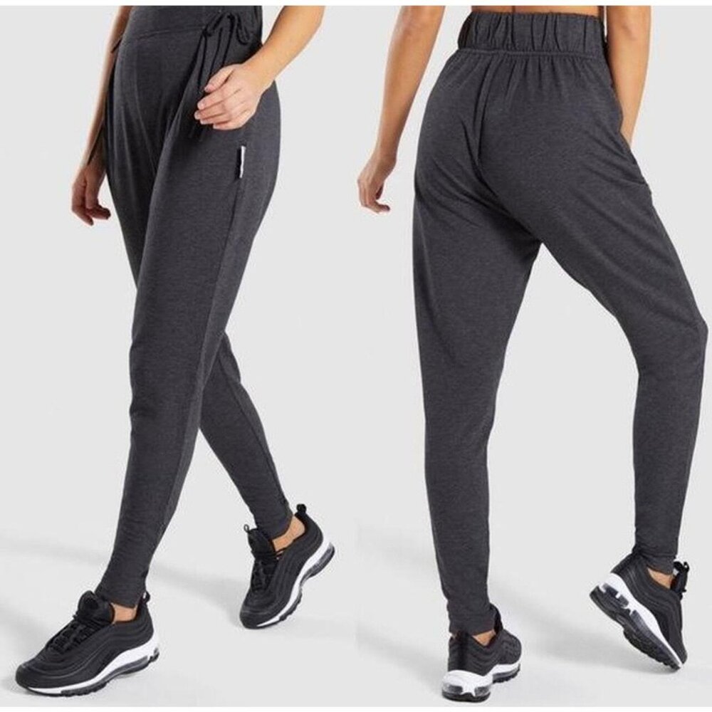 NEW Gymshark Slounge Cinched Jogger - Black Marl
